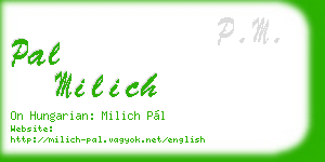 pal milich business card